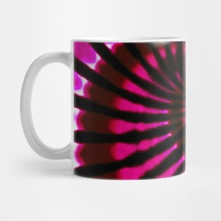 Spiral Pink Black Burgundy Tie Dye Mug